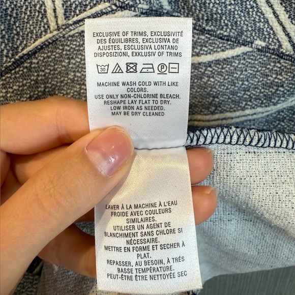 Anthropologie Maeve Amelia Navy and White Striped Long Sleeve Mini Dress - Picture 7 of 9